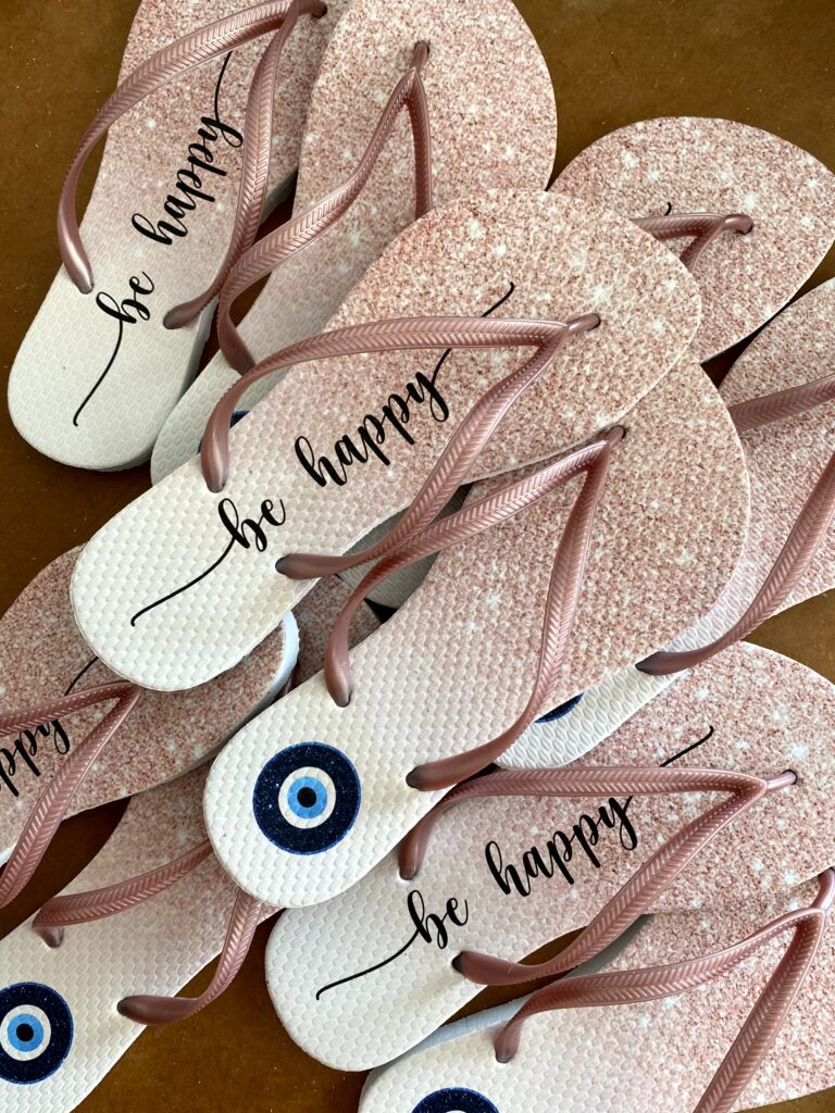 Chinelo personalizado para debutante