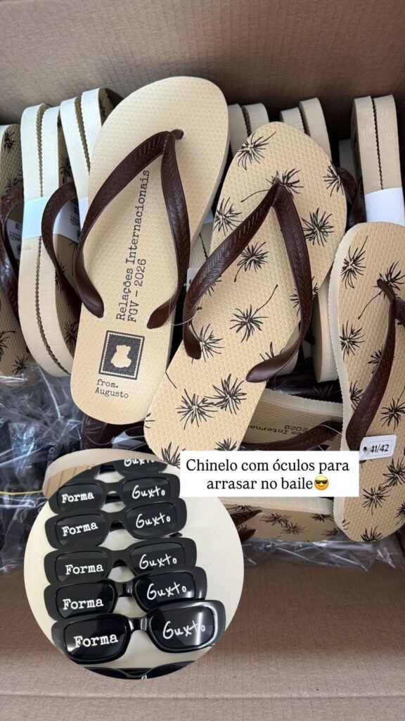 Chinelo personalizado para formatura pelo pela custumizu