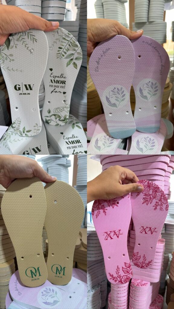 Seleção de chinelos personalizado mais pedidos em 2026.