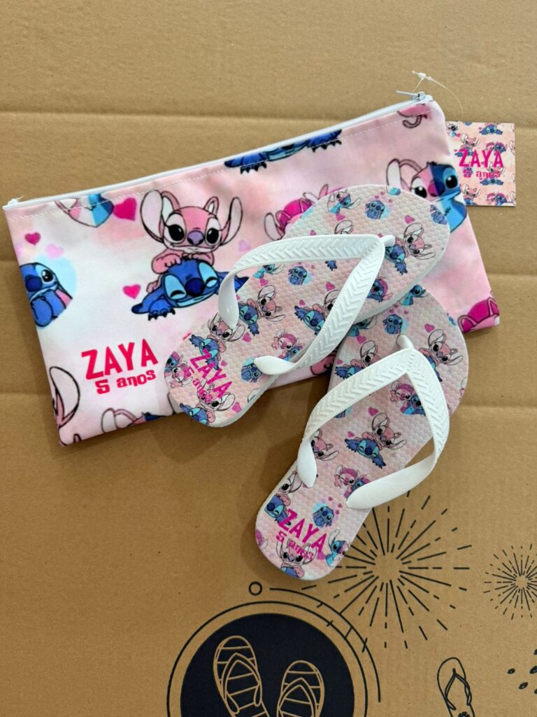 Chinelo personalizado tema infantil feito para custumizu