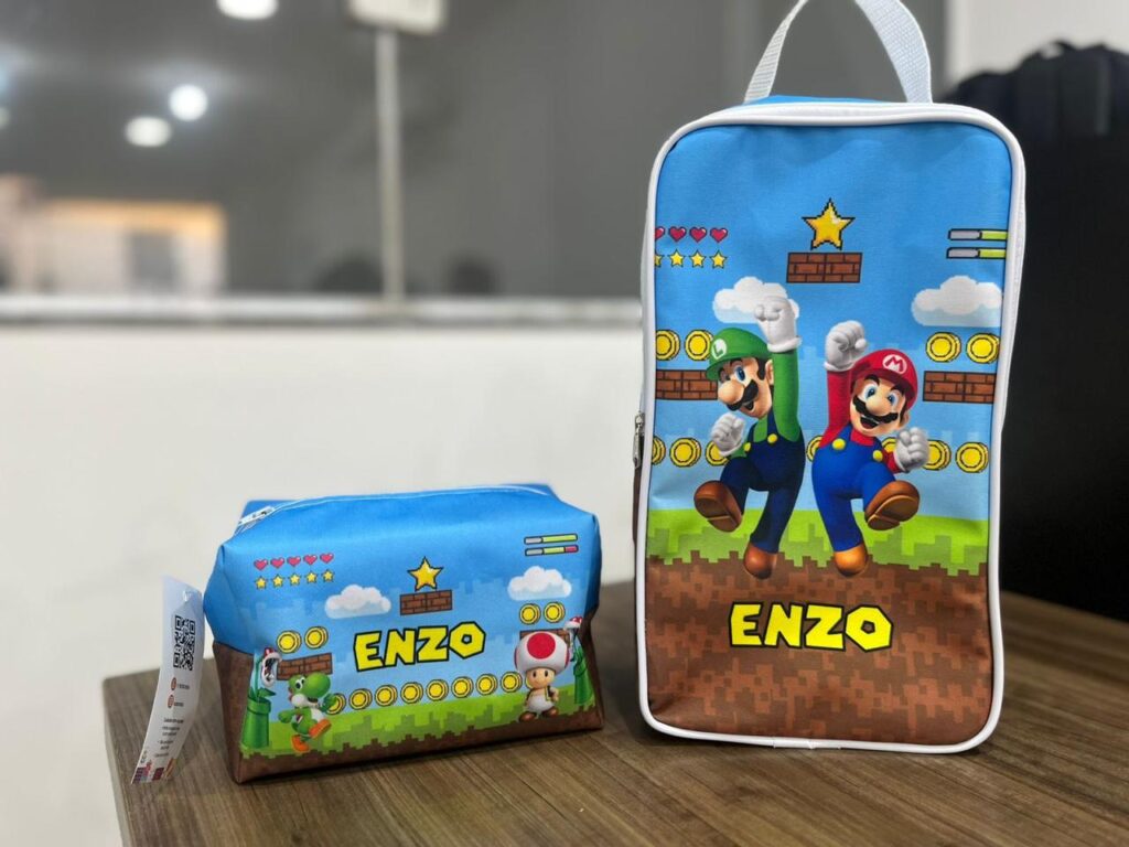 Necessaire personalizada lembrança infantil