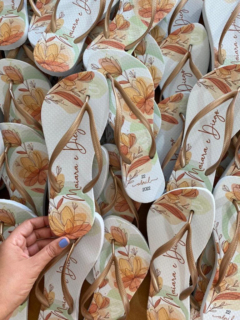 Chinelo personalizado lembrancinha 