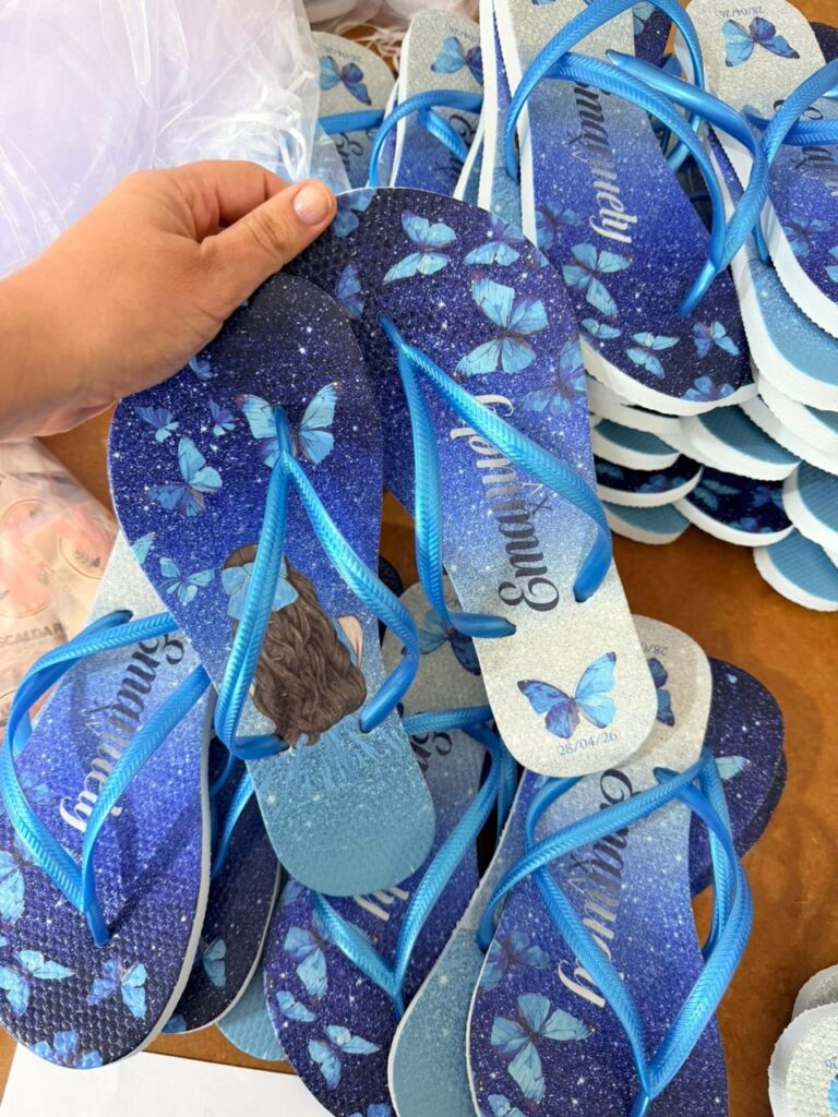 chinelos personalizados lembrancinha 15 anos
